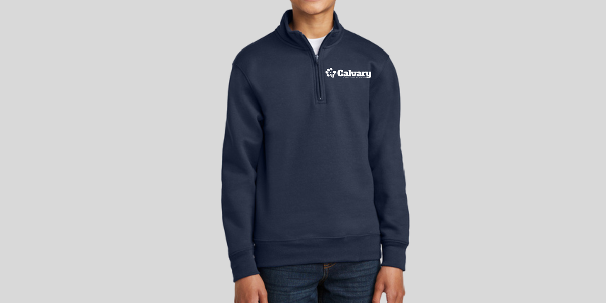 1/4 Zip Pullover| Youth | Paw Pocket Logo