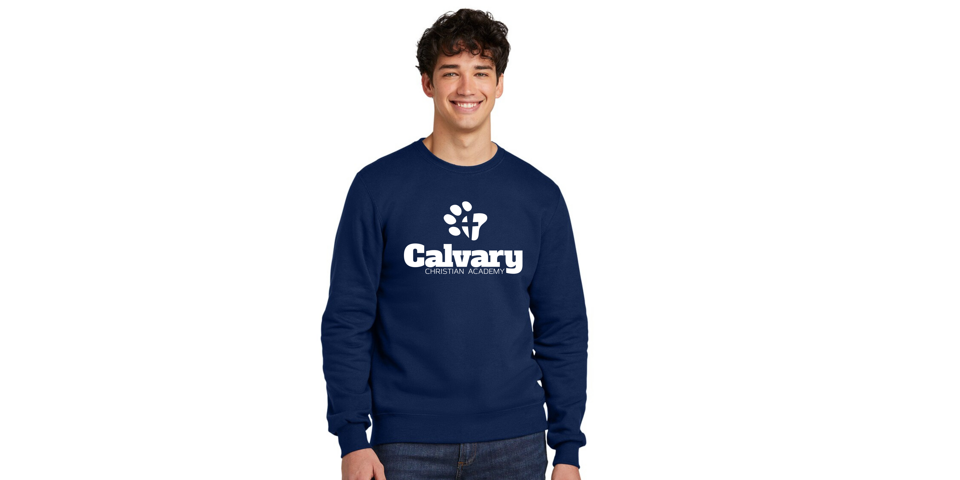 Crewneck Sweatshirt | Adult | Paw Print Chest Logo